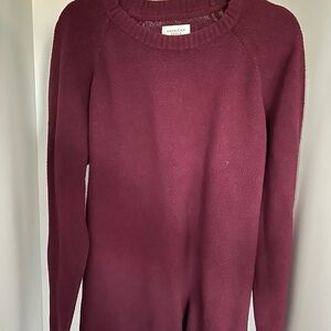 American Eagle Outfitters Women's XXL Deep Red Crew Neck Sweater